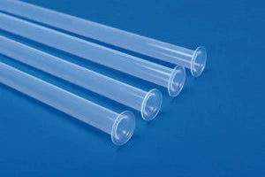 Flare-end PTFE, ID: 0.045", L: 50mm, WT: 0.015", Flare L: 1mm, Flare Angle: 60, Max Flare OD: 0.12"